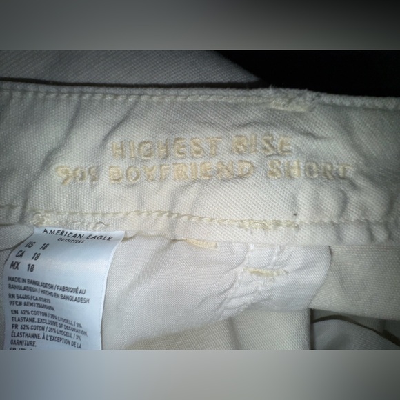 American Eagle Highest Rise 90s Boyfriend Shorts w embroidered flowers Size 18 - Picture 10 of 13